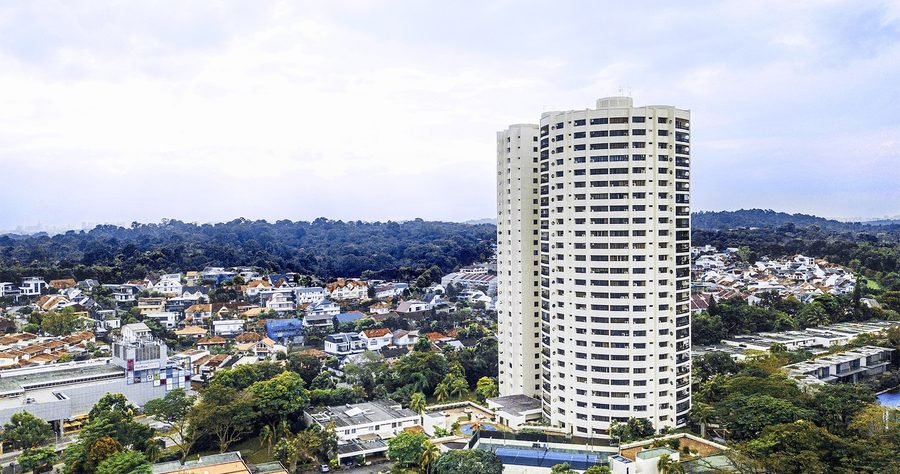 Aerial view of the Upper Thomson neighbourhood surrounding Thomson Reserve