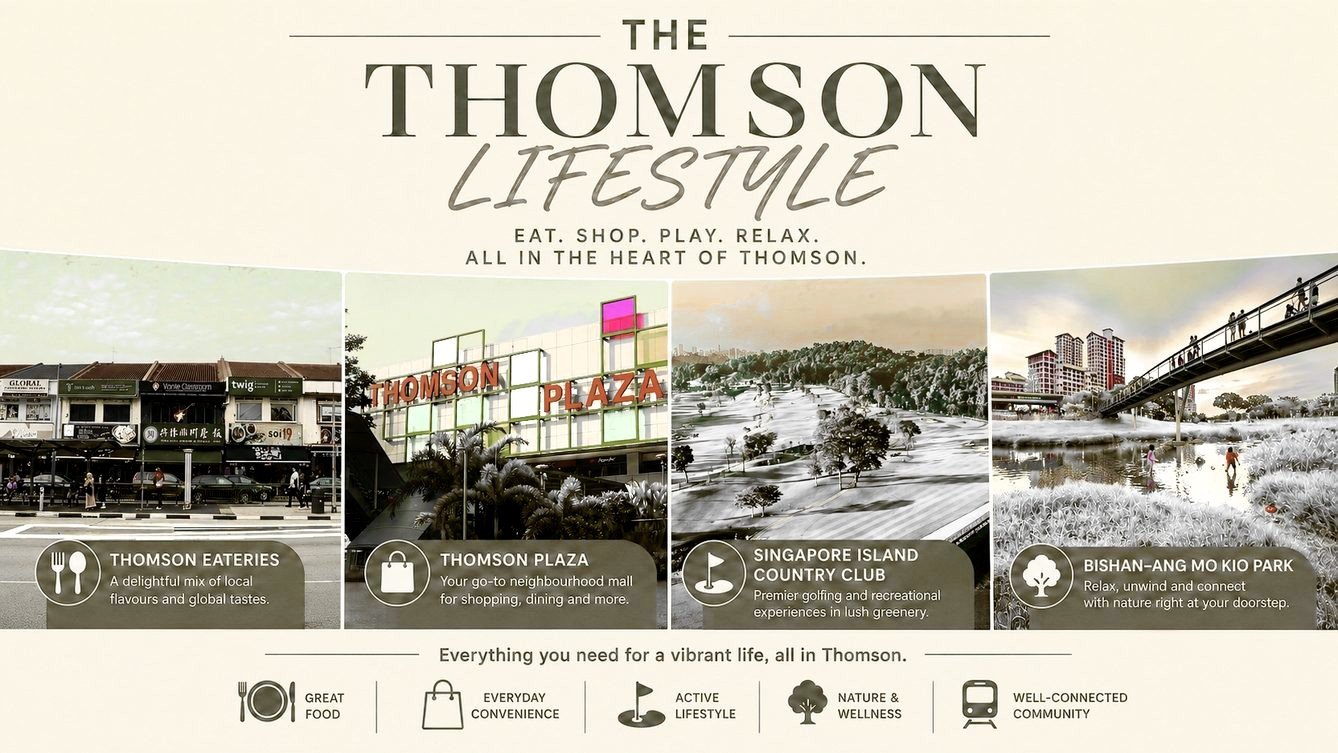 The Thomson lifestyle — local eateries, Thomson Plaza mall, Singapore Island Country Club golf greens and Bishan-Ang Mo Kio Park